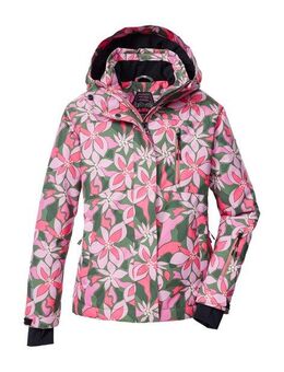 Killtec Skijacke KSW 211 GRLS SKI JCKT Wind- und wasserdichte Skijacke mit floralem Print und Stauraum