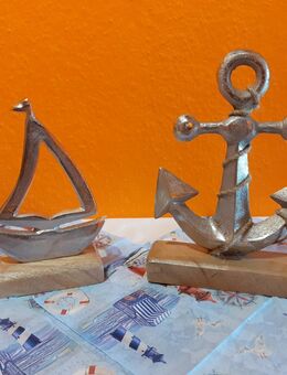 ab 9 € ... maritime Deko Anker o. Segelboot Aluminium Holz Aufsteller - Rheinbach