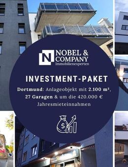 Exklusiv: 2 MFH im Paket mit rund 2.100 QM, 27 Garagen & um die 420.000 € Jahresmieteinnahmen - Dortmund