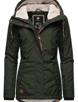 Ragwear Winterjacke Monade Damen Winterparka mit Kapuze und m. Fleece gefüttert