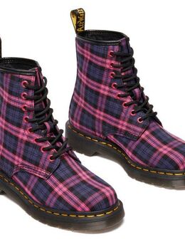DR. MARTENS 1460 8 Eye Boot Schnürstiefelette Festival, Blockabsatz, Schnürboots mit gelber Rahmennaht