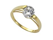 Fascination by Ellen K. Fingerring Gold 333 mit Zirkonia weiß 8mm