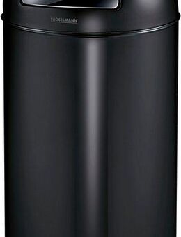 FACKELMANN Mülleimer BERLIN, Push Abfalleimer 40L, Retro-Design, großes Fassungsvolumen, lackiertes Edelstahlgehäuse