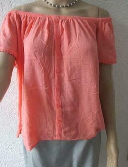 NEU * Carmen * Off Shoulder * Litzen * Spitzen * Rüschen * Romantik * Baby Doll * DESIGNER * Bluse * Gr. 40- 42/ M * hummer * lachs * apricot * Pastell * - Riedlingen