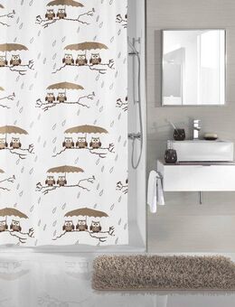Kleine Wolke Duschvorhang Eulen Breite 180 cm (1-tlg), mit Besfestigungsringen