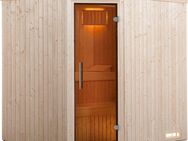 weka Sauna Elementsauna KIRUNA 2, BxTxH: 194 x 177 x 199 cm, 68 mm, vorgefertigte Elemente, 230 Volt Anschluss, moderne Ganzglastür