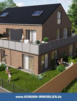Neubau Maisonette-Wohnung mit offener Küche, Studio + großem Balkon - Münster