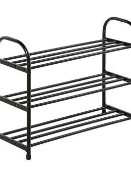 Schuhregal 63,5 x 25,5 x 50 cm schwarz 3 Ablagen - Wuppertal