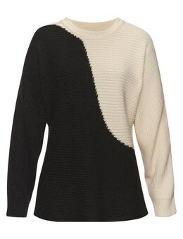 Vivance Strickpullover in Colorblock-Optik, Rundhals