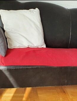 Ostfriesensofa Ostfriesen Sofa Schwarz Leder Antik 185cm breit 100cm hoch 85cm t - Essen