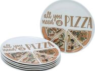 CreaTable Pizzateller Europa All You Need, Pizzateller 33 cm 6-tlg, (6 St), Pizzamotiv, Europäische Qualität