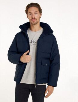 Tommy Hilfiger Parka ROCKIE UTILITY HOODED JACKET Winterjacke, Outdoorjacke Abnehmbare Kapuze mit Kordelzug, 2-Wege-Reiß