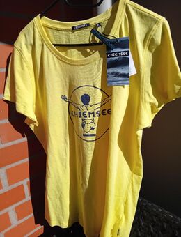 CHIEMSEE T-Shirt Gr.XL GELB TOP NEUWARE LOGO Druck OHZ VSm - Osterholz-Scharmbeck