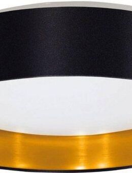 EGLO LED Deckenleuchte Maserlo, LED fest integriert, Warmweiß, Stofflampe Maserlo2 Ø38 x H9 cm, LED-Platine, Textilschirm