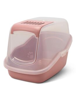 Savic Katzentoilette Nestor, transparent - rosa / transparent