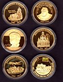 Gedenkmünzen, Medaillen - "25 Jahre Deutsche Einheit"- vergoldet in 99998