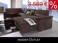 Wohnlandschaft 312cm Brau Schlaffunktion Boxspring Federkern Asca in 50827