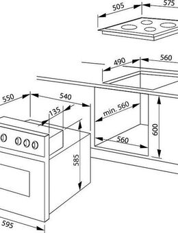 Amica Induktions Herd-Set EHI 935 611 E, mit Teleskopauszug nachrüstbar, Simple Steam Reinigungsfunktion