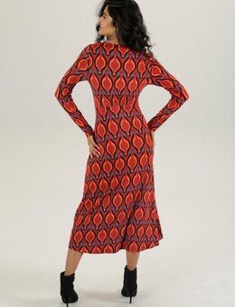 Aniston SELECTED Midikleid mit Smok-Einsätzen und Retro-Druck