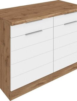 KOCHSTATION Unterschrank KS-Luhe 120 cm breit, für viel Stauraum, MDF-Fronten mit waagerechter Lisene