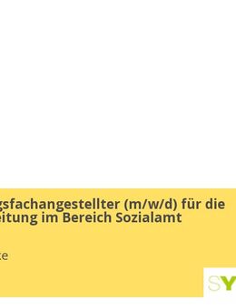 Verwaltungsfachangestellter (m/w/d) für die Sachbearbeitung im Bereich Sozialamt - Syke