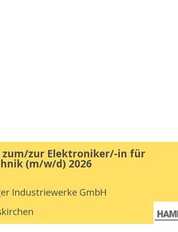 Ausbildung zum/zur Elektroniker/-in für Betriebstechnik (m/w/d) 2026 - Stephanskirchen