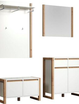 andas Garderobenspiegel Drammen (1-St), Wandspiegel, teilweise Rahmen in Holzoptik, B/H ca.: 78/69 cm
