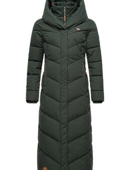 Ragwear Steppmantel Natalka Extralong Gesteppter Damen Mantel mit Kapuze