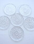 6x Untersetzer aus Glas, Schleuderstern, retro, DDR in 01099