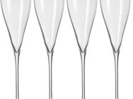 Fink Champagnerglas PREMIO, Glas, Sektglas, Champagnerflöte, 4er Set, transparent