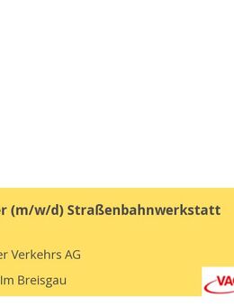 Elektroniker (m/w/d) Straßenbahnwerkstatt - Freiburg (Breisgau)