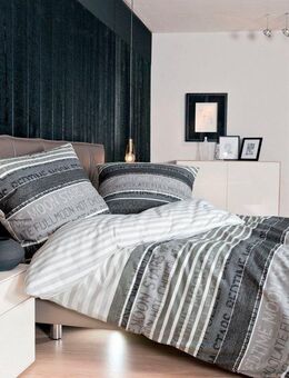 Janine Bettwäsche DAVOS 6481, Mako-Satin, 3 teilig, in verschiedenen Qualitäten, moderne Bettwäsche mit Reißverschluss