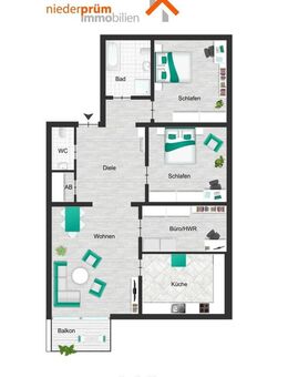 **Moderne, geräumige Wohnung mit Balkon in Hallschlag zu mieten** - Hallschlag
