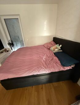 Boxspringbett 180×200 cm mit Stauraum, schwarz (Baujahr 2019) - Frankfurt (Main)