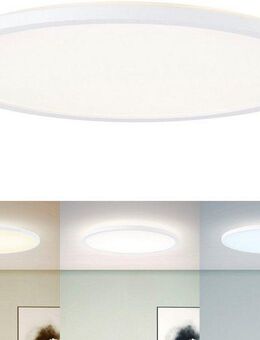 my home LED Deckenleuchte Enno, Dimmfunktion, Memoryfunktion, Nachtlichtfunktion, dimmbar über Fernbedienung, LED fest integriert, warmweiß - kaltweiß, Deckenlampe, Deckenpanel, CCT Farbtemperatursteuerung, Fernbedienung