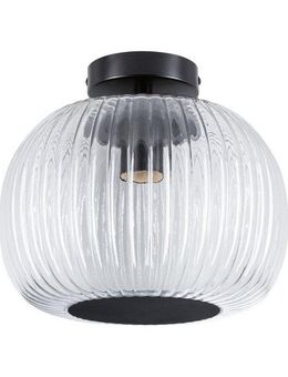 Paulmann Deckenleuchte Ruya IP44 E27 230V max. 60W Glas, Schwarz matt, ohne Leuchtmittel