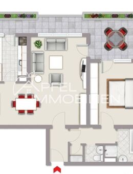 Erstbezug nach Sanierung - 2,5-Zimmer Wohnung mit Stellplatz und Balko - Schwieberdingen