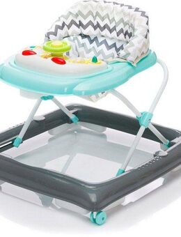 Fillikid Lauflernhilfe grau/mint, mit Zick-Zack Einhang