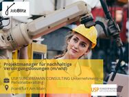 Projektmanager für nachhaltige Versorgungslösungen (m/w/d) - Frankfurt (Main) Westend-Süd