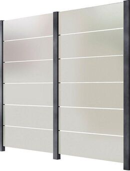 STAKET PRO Zaun, (Set), Glaszaun, Gesamtlänge: 2,17 m, 3 Pfosten