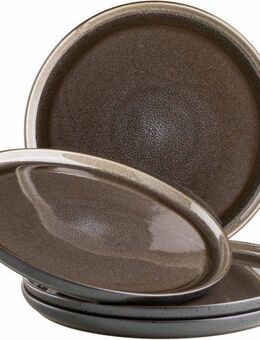 MÄSER Speiseteller NIARA, Speiseteller-Set, Steinzeug, (4 St)