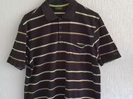 BRAX Polo Shirt schwarz, grün beige Streifen Baumwolle Gr. XL Herren-Shirt - Hamburg