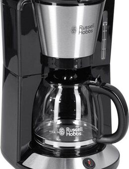 RUSSELL HOBBS Filterkaffeemaschine Adventure 24010-56, 1,25l Kaffeekanne, Papierfilter 1x4, mit Glaskanne, 1100 Watt, Edelstahl gebürstet