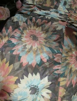 NEU * Edel * Rockabilly Style * Blumen * Blüten * Flower * Seiden * Bustier * Korsagen * Cocktail * Kleid "Coast" Gr. 34- 36/ XS- S * Aquarell- Pastell * - Riedlingen