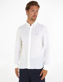 Tommy Hilfiger Langarmhemd LINEN FIL COUPE SF SHIRT modisch gepunktet