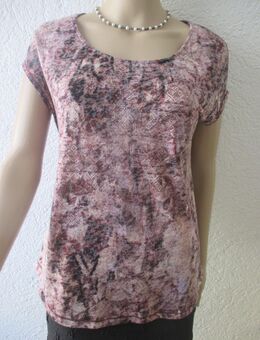 NEUw * Shabby * Grafik * Inka * Snake * Boho * Ethno- Print * Kurzarm * T- Shirt "comma casual identity" Gr. 36- 38/ S * aubergine * flieder * purple * - Riedlingen