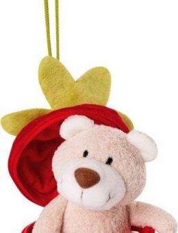 Nici Plüschanhänger Classic Bear, Bär Bendix in Erdbeere, 13 cm, enthält recyceltes Material (Global Recycled Standard)