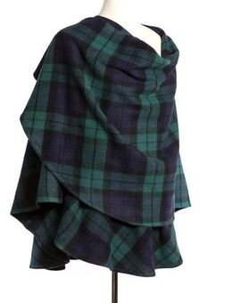John Hanly Black Watch Tartan Cape Umhang 100% irische Lambswool - Köln