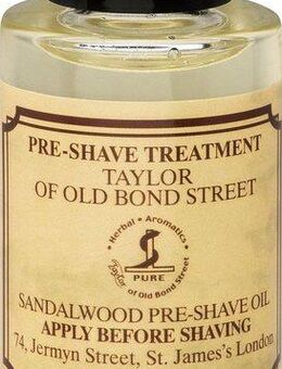 Taylor of Old Bond Street Rasieröl PRE SHAVE OIL, luxuriöser Duft aus Italien