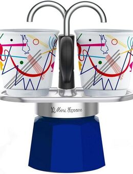BIALETTI Espressokocher, 0,09l Kaffeekanne, (1 Espressokocher + 2 Espressobecher, 90 ml)